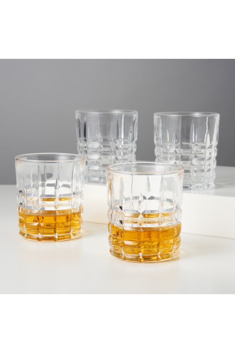 Highland Crystal DOF Tumblers Set of 4, Alternate, color, Clear