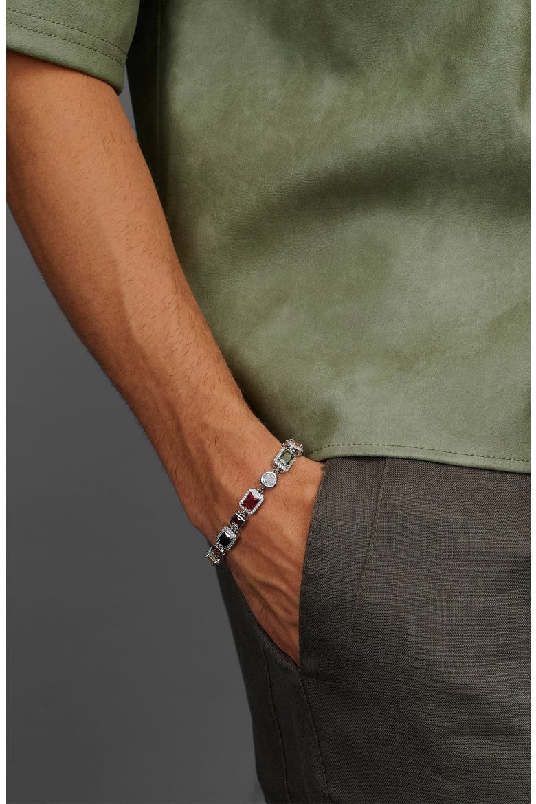 Silver Gemstone Bracelet, Alternate, color, Silver