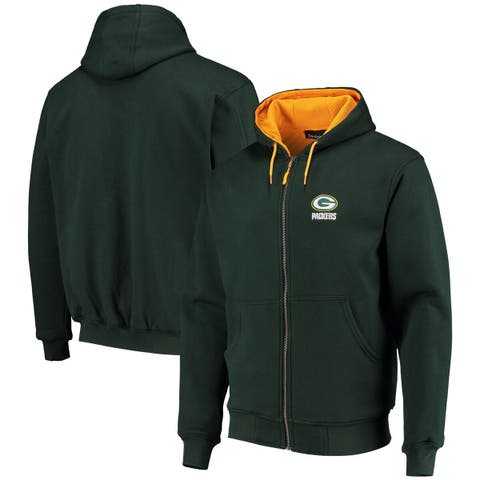 Men's Dunbrooke Green Green Bay Packers Craftsman Thermal-Lined Full-Zip Hoodie