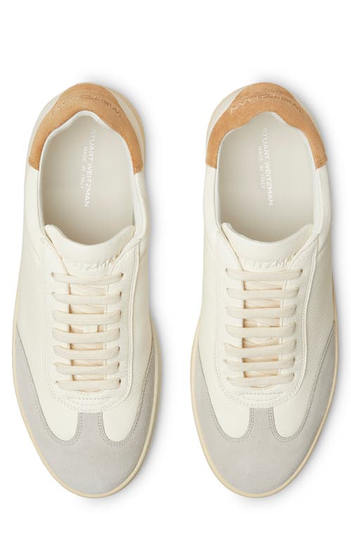 Stuart Weitzman Banner Sneakers In White Bianco/oatmeal/biscuit