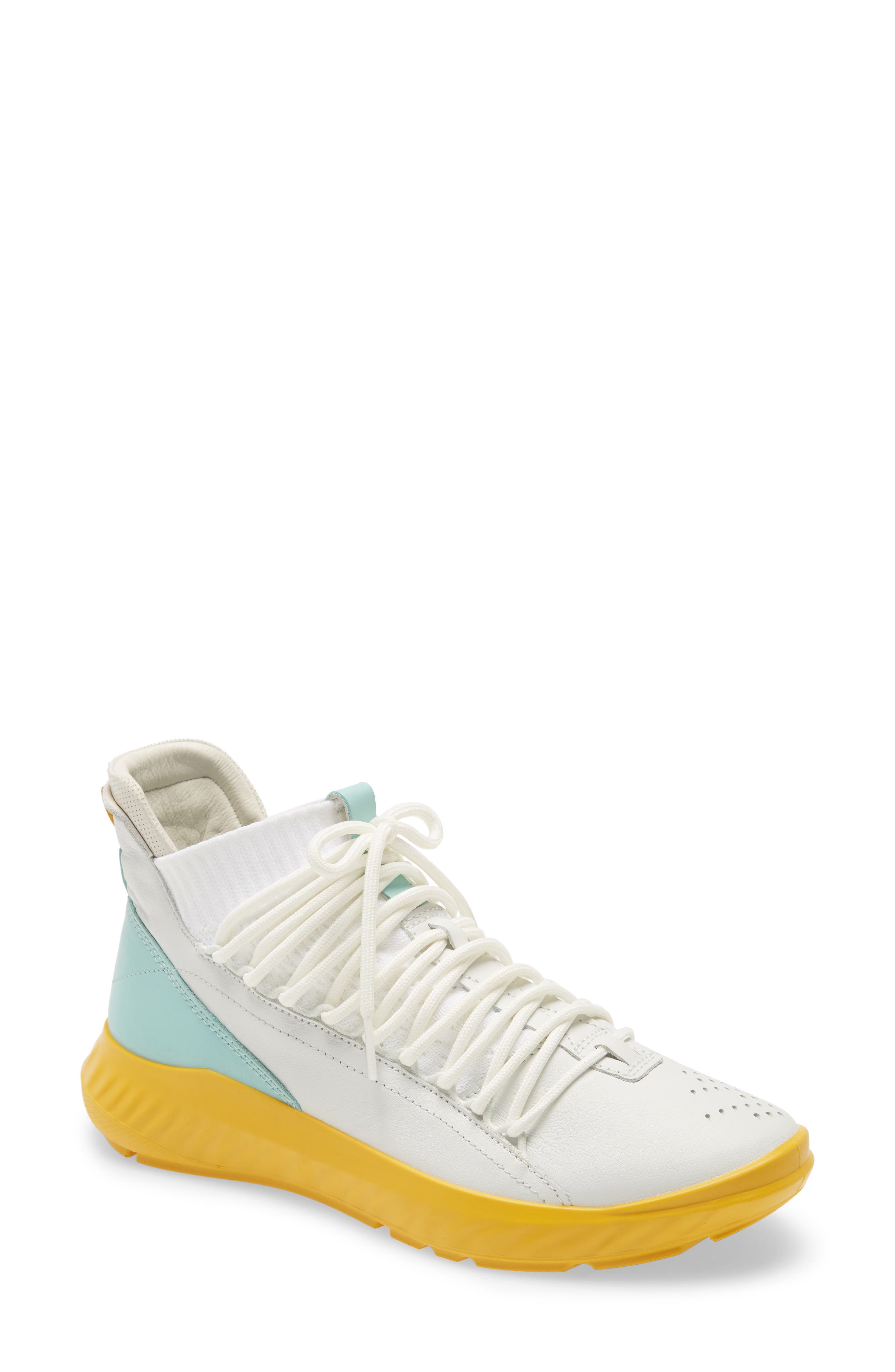 ST.1 Lite Mid Cut Sneaker, Main, color, WHITE/ EGGSHELL