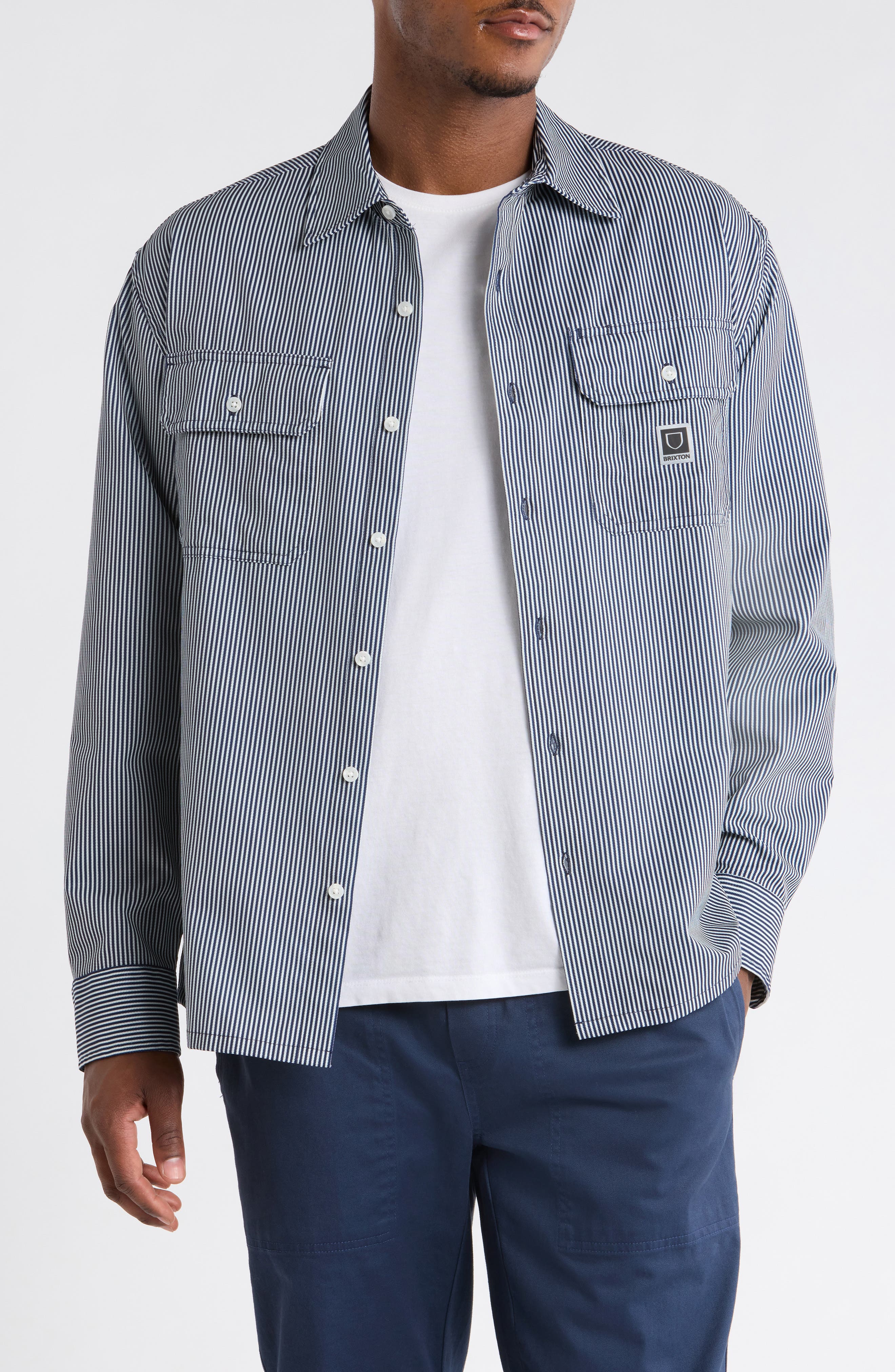 NAVY/ WHITE STRIPE
