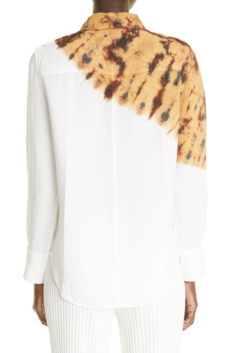 Proenza Schouler Women's Tie Dye Cutout Button-Up Shirt, Alternate, color, 