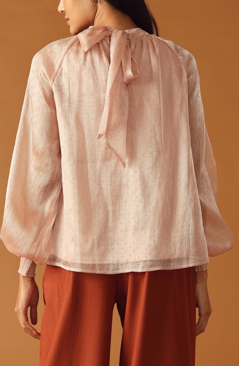 FLYING TOMATO Embellished Long Sleeve Top, Alternate, color, Rose