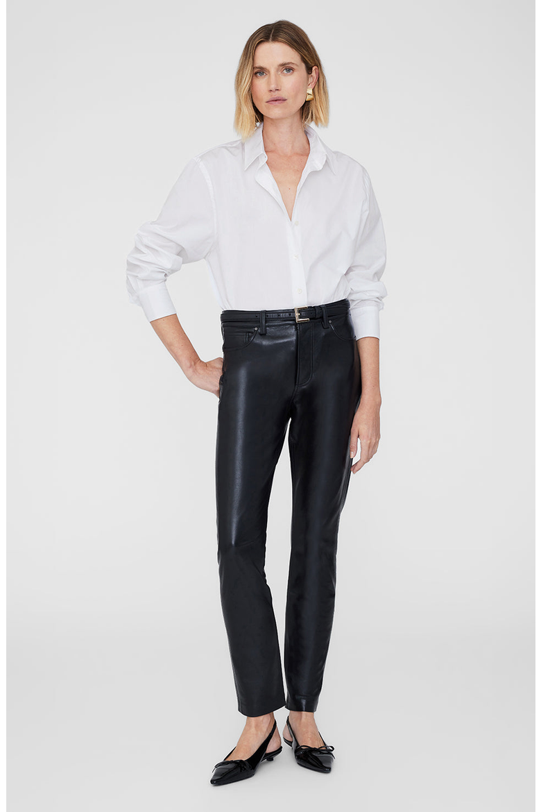 Bruno Pant Recycled Leather, Main, color, Black Recycled Leather