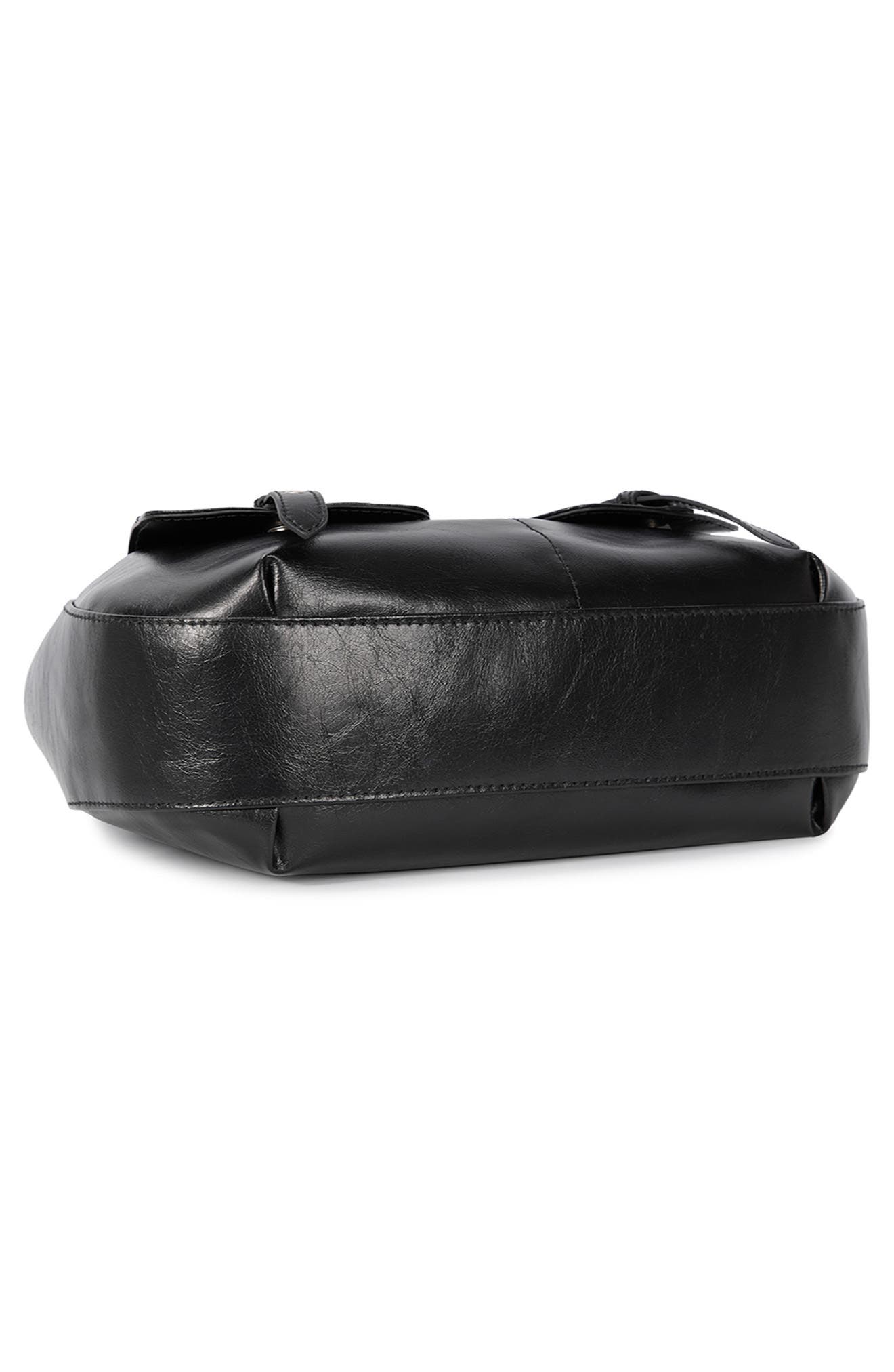 Oryany Rodeo Suede Shoulder Bag, Alternate, color, Black