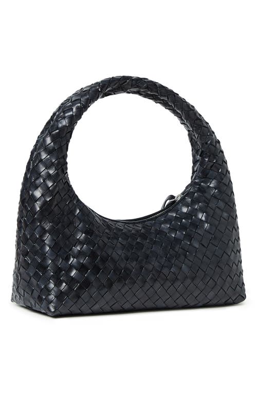 Loeffler Randall Mercer Woven Leather Shoulder Bag In Black