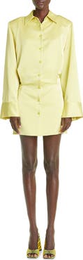 The Attico Margot Long Sleeve Mini Shirtdress