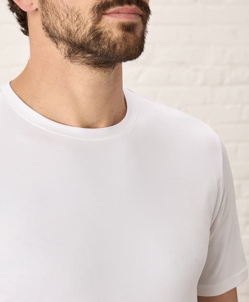 PACT PACT ORGANIC COTTON LUXE STRETCH JERSEY SLIM CREW NECK TEE