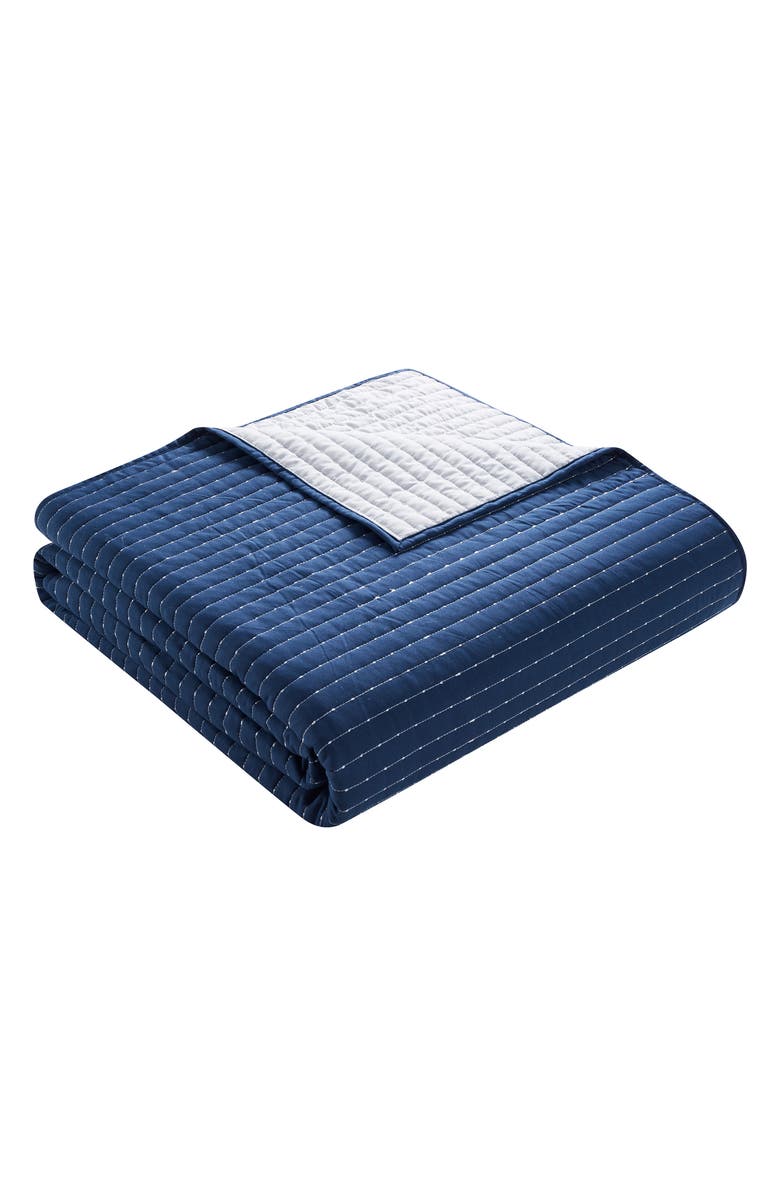 VCNY HOME Pickstitch 3-Piece Queen Quilt Set, Alternate, color, Blue