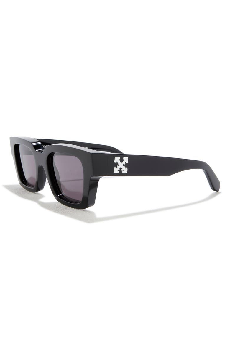 Off-White 53mm Virgil Square Sunglasses, Alternate, color, Black/ White Logo
