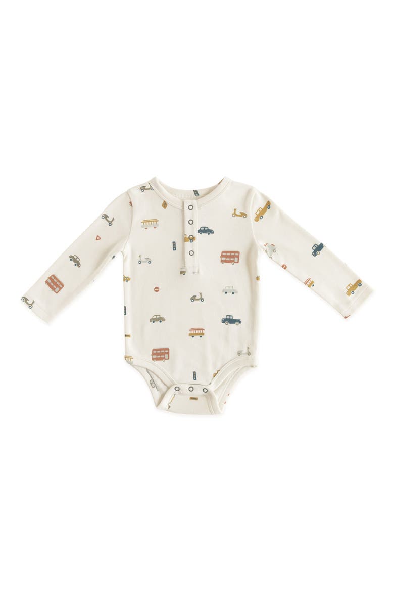 Henley Organic Cotton Bodysuit, Main, color, RUSH HOUR