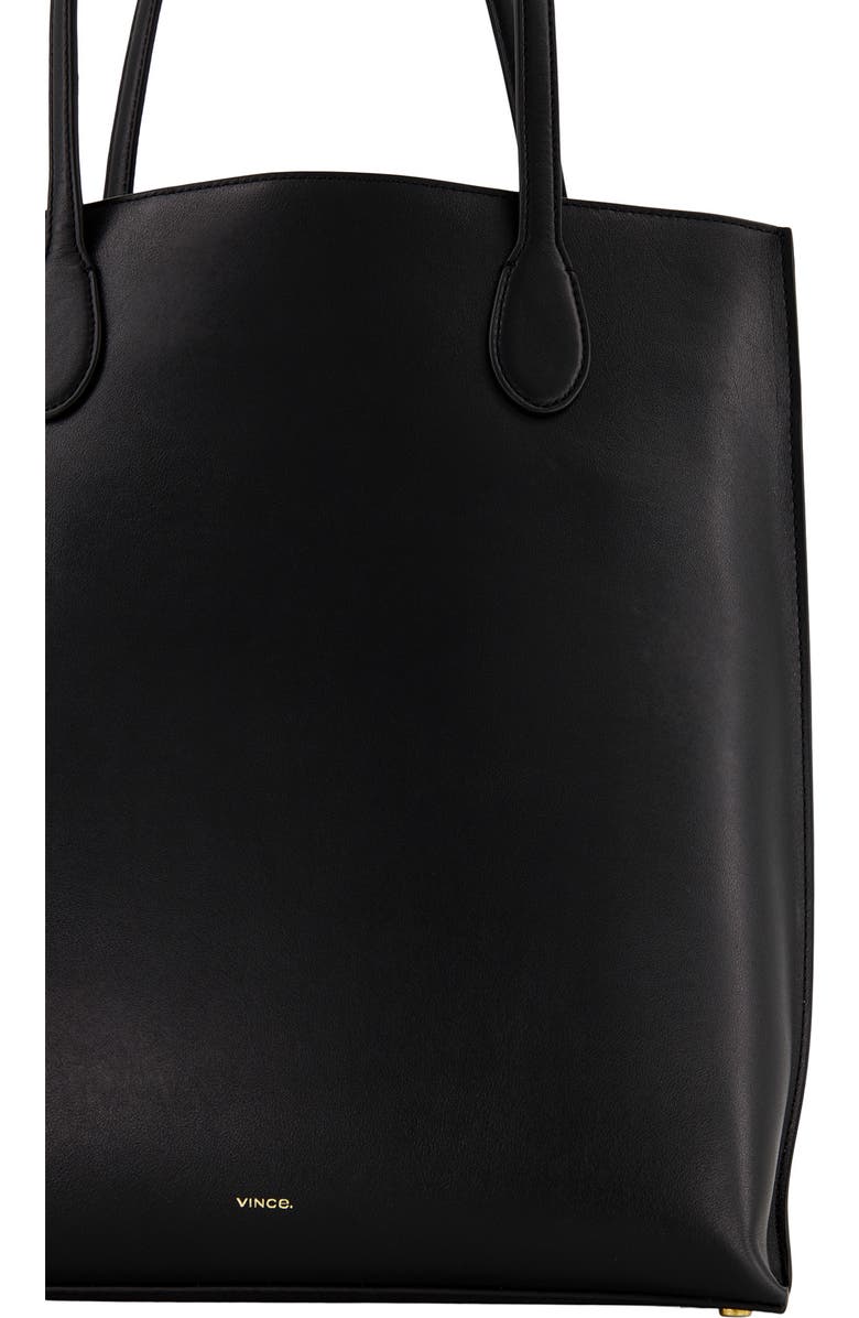 Vince Athene Leather Tote, Alternate, color, Black