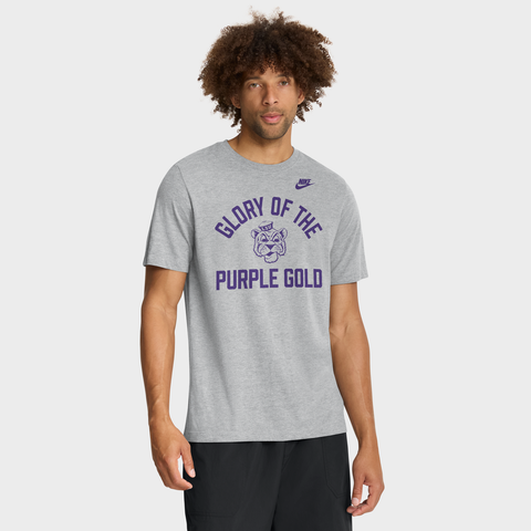 Men's Nike Heather Gray LSU Tigers Legacy Mantra Tri-Blend T-Shirt
