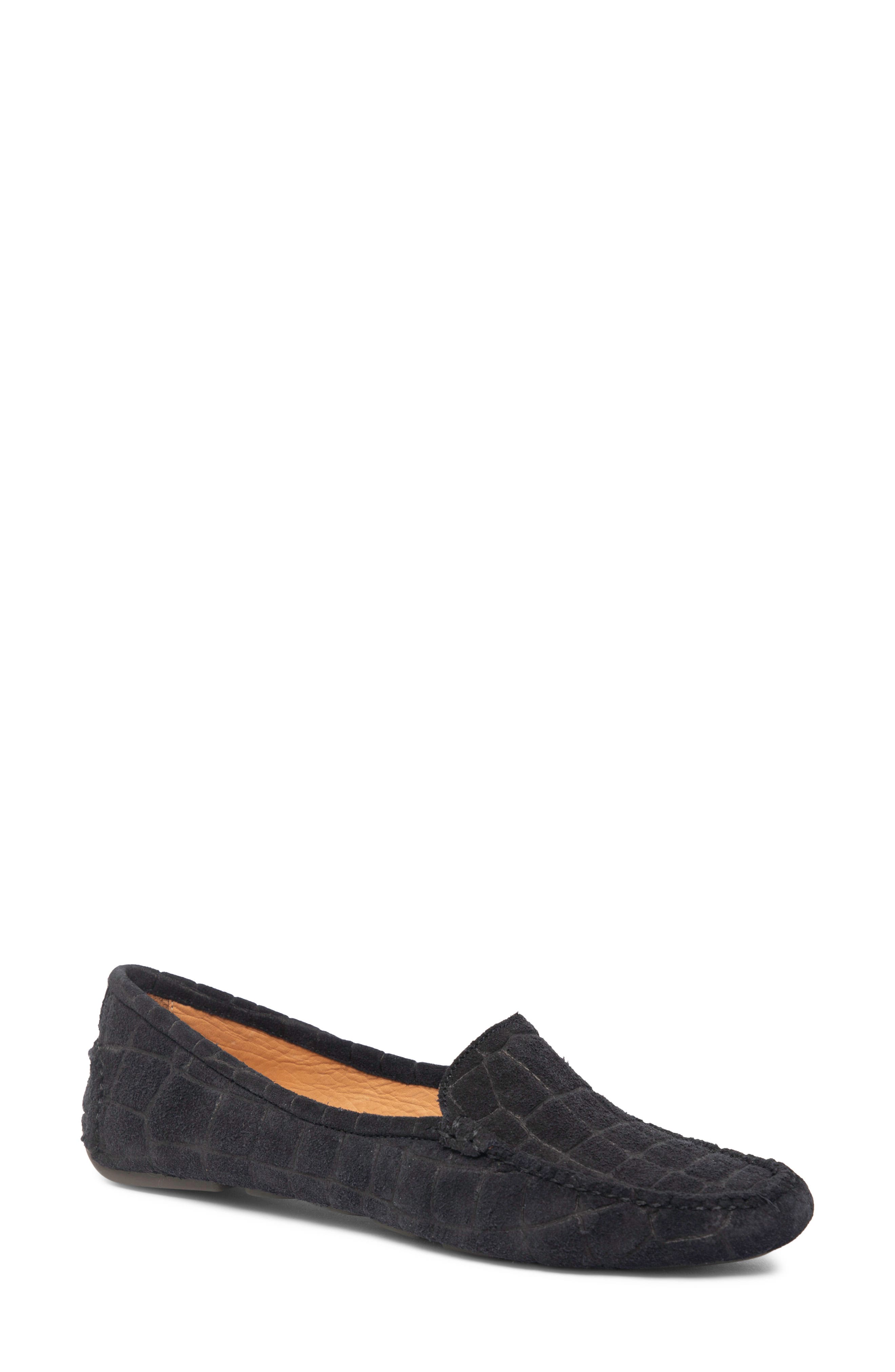 BLACK SUEDE CROC