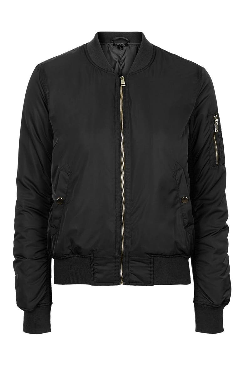 'Florris MA1' Bomber Jacket, Alternate, color, BLACK