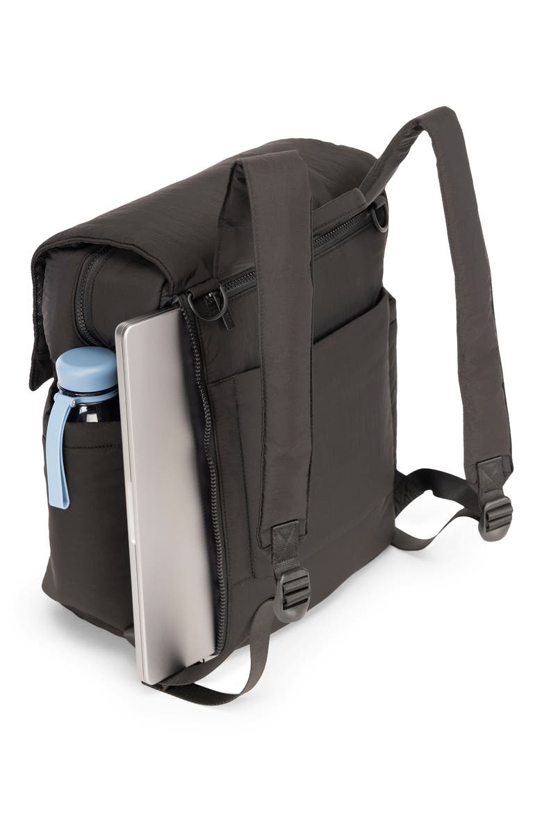 Diaper Backpack with Laptop Sleeve, Alternate, color, BLACK