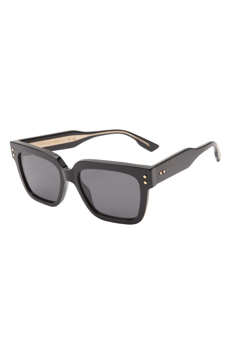 Gucci 53mm Square Sunglasses, Alternate, color, Black