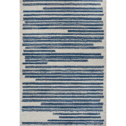 Khalil Modern Berber Stripe Area Rug