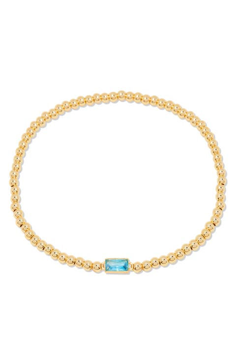 Kylie Birthstone Beaded Stretch Bracelet