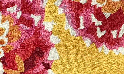 R16 Home Heirloom Dahlia Doormat In Yellow Multi