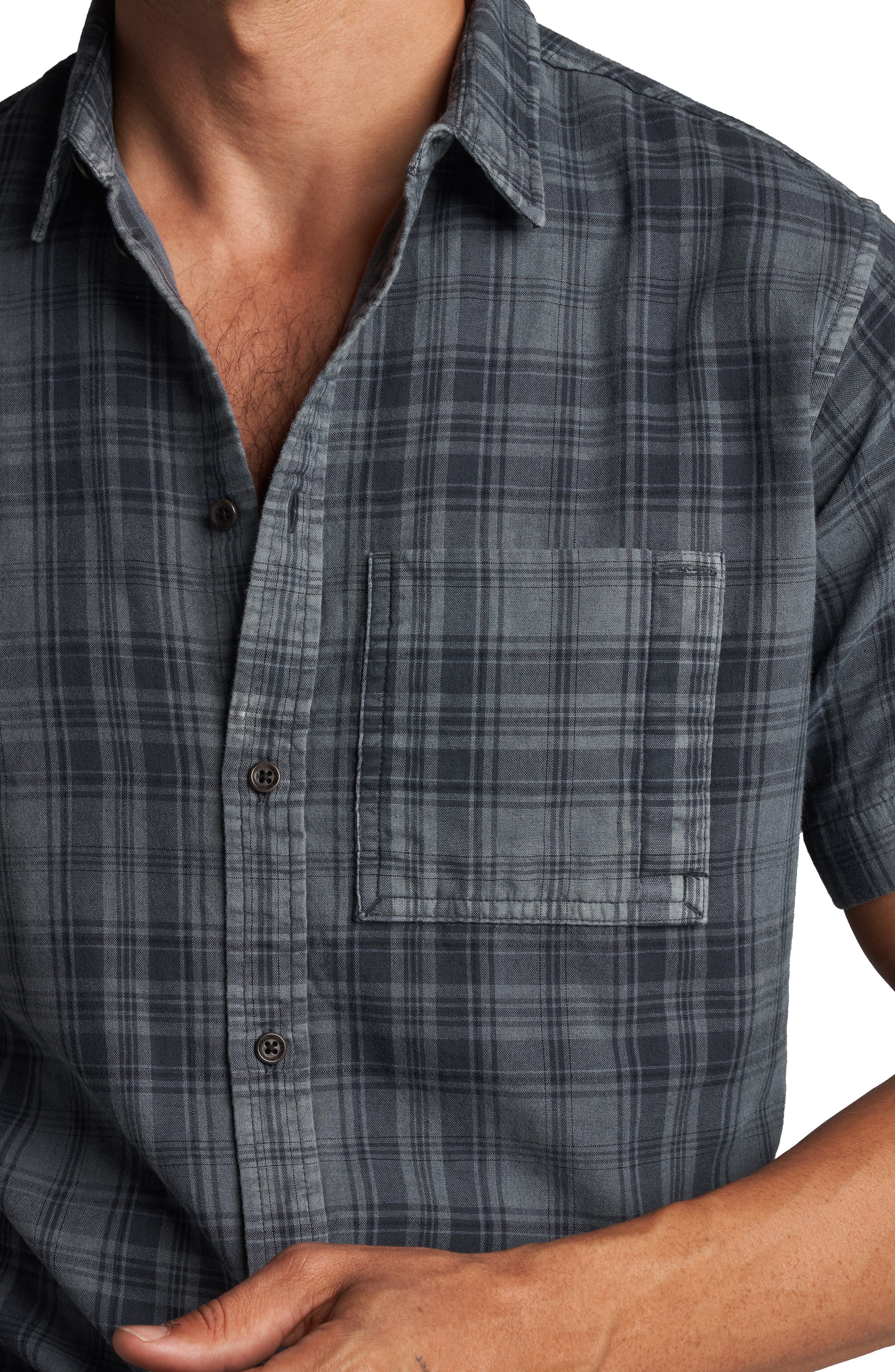Bray Plaid Short Sleeve Button-Up Shirt - image 4