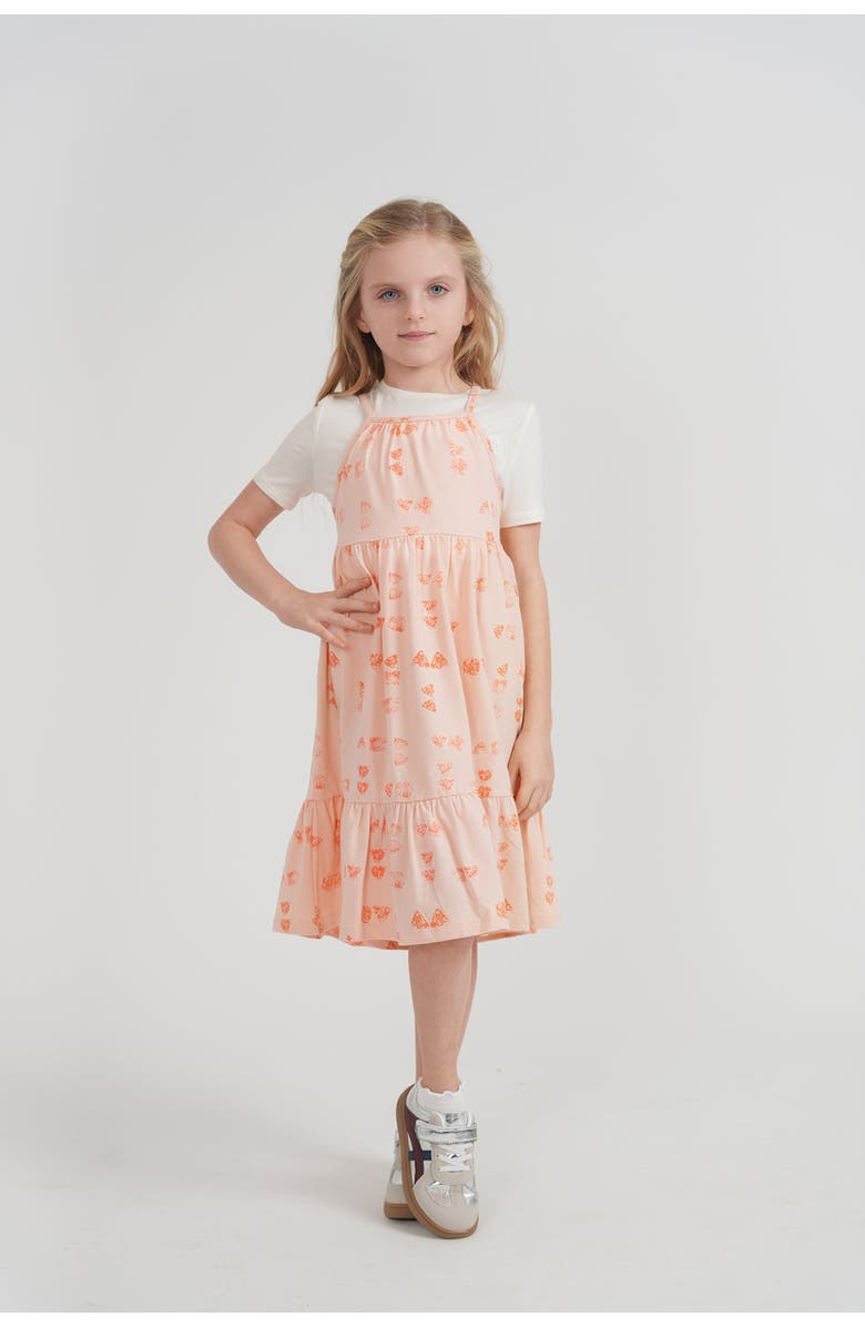 Puddles Faded Tiered Self-Binding Strap Jumper, Alternate, color, Sage