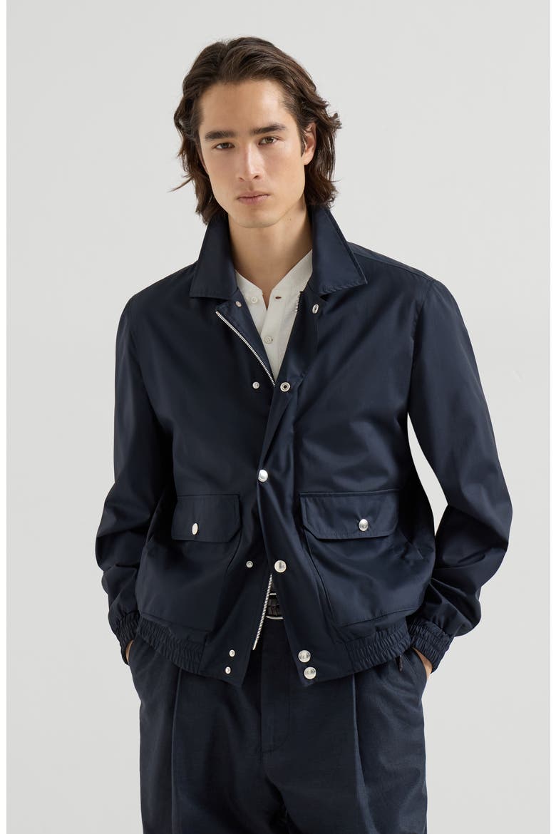 Bonded fabric outerwear jacket, Main, color, Navy Blue