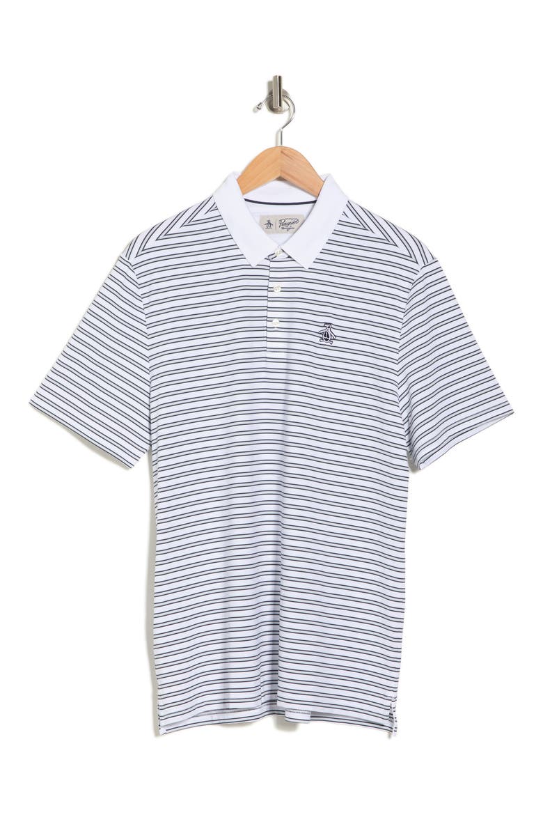 Yarn Dye Stripe Heritage Polo, Alternate, color, BRIGHT WHITE