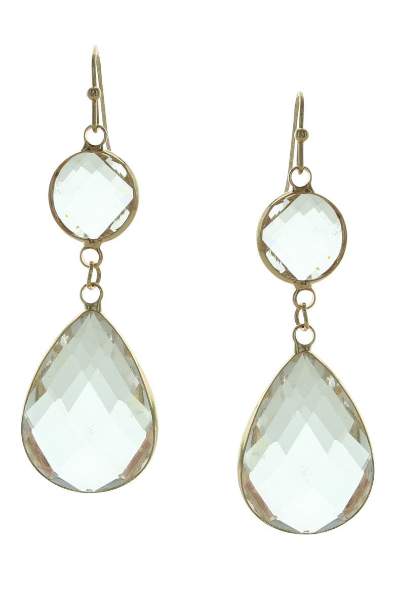Emmy Dangle Earrings, Main, color, GOLD / CLEAR