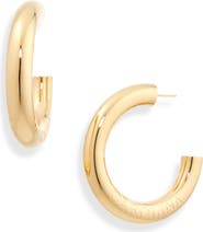 Carolina Herrera Engraved Hoop Earrings