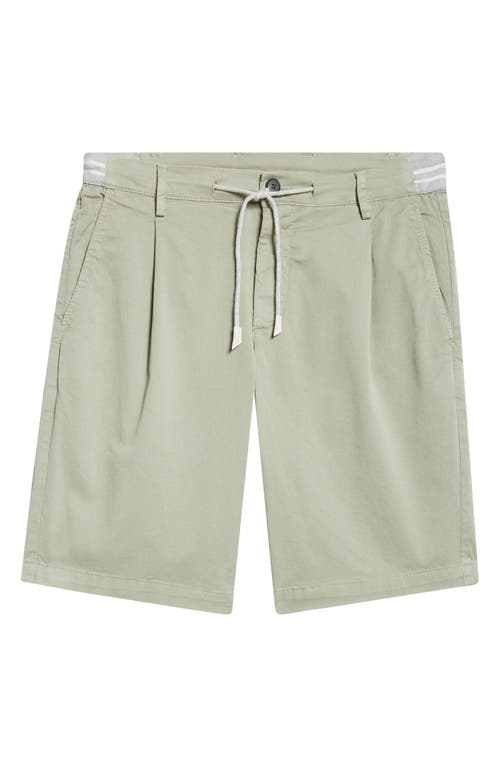 Eleventy Stretch Cotton Bermuda Shorts In Green