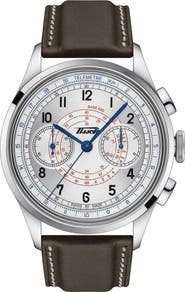 Tissot Telemeter 1938 Chronograph Leather Strap Watch, 42mm