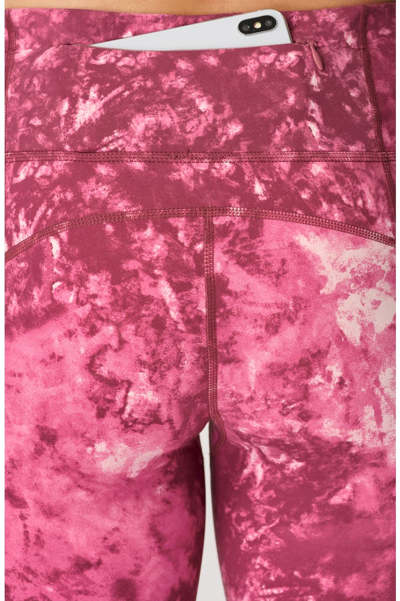Power Pocket Workout 7/8 Leggings, Alternate, color, PINK TIE DYE PRINT