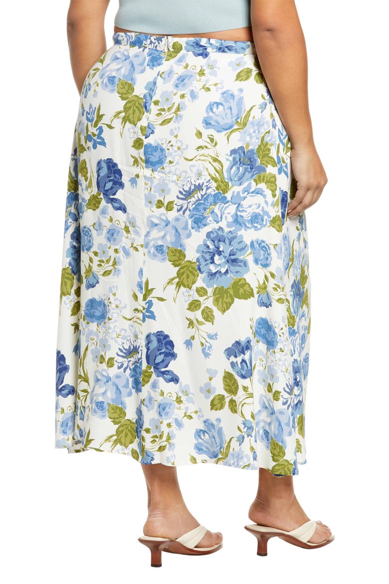 Bea Floral Print Skirt, Alternate, color, LUCCA