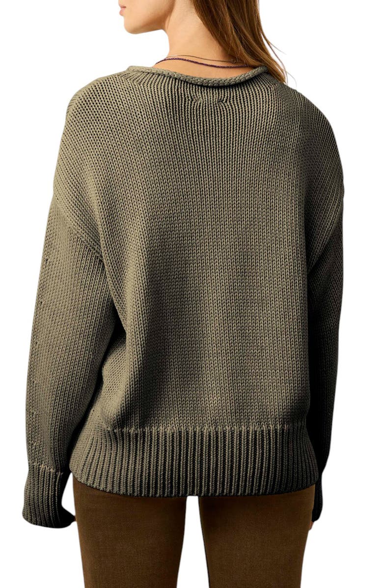 Faherty Sunwashed Roll Neck Sweater, Alternate, color, Sage