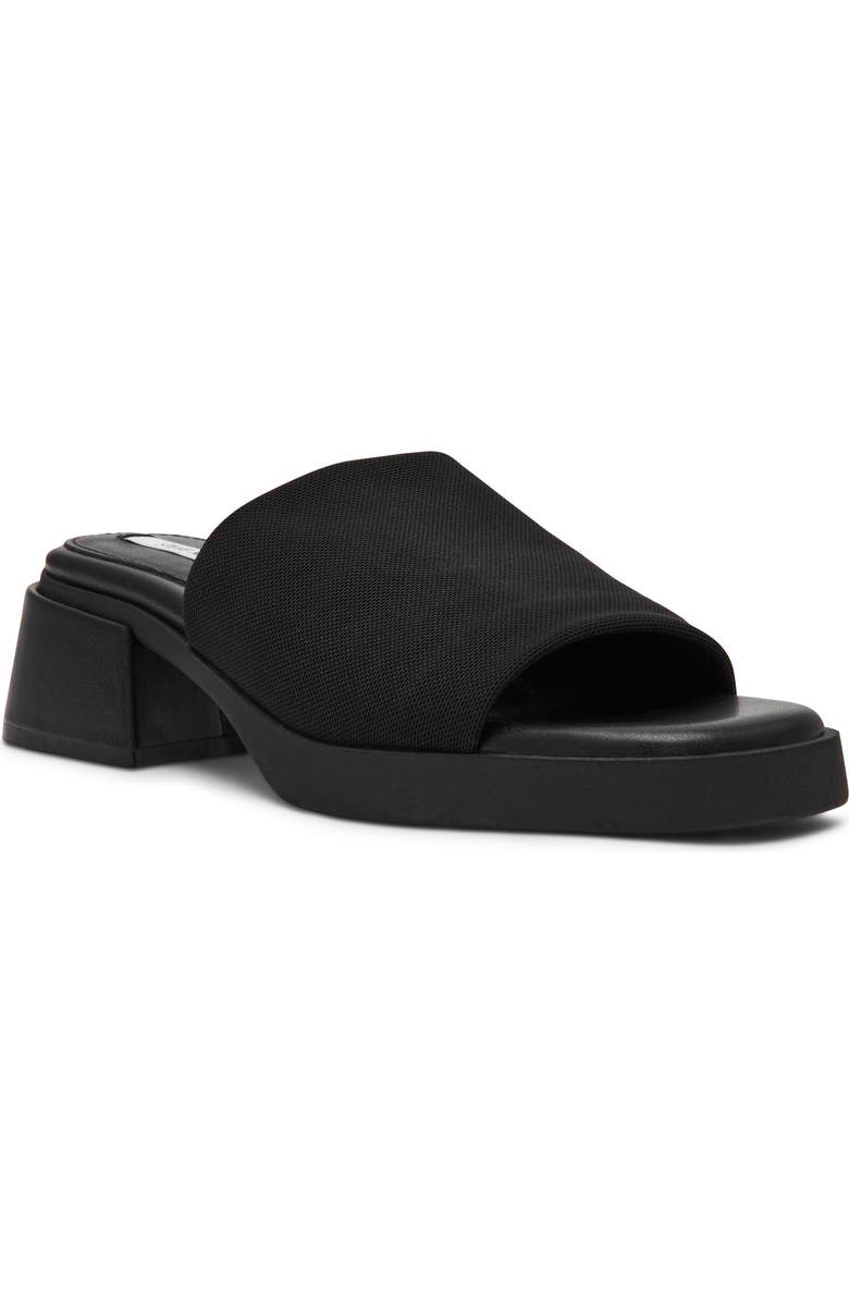 Steve Madden Lucee Platform Slide Sandal, Main, color, Black