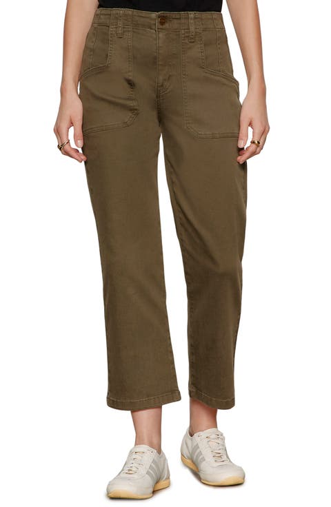 Retreat Mid Rise Crop Straight Leg Utility Pants (Regular & Petite)