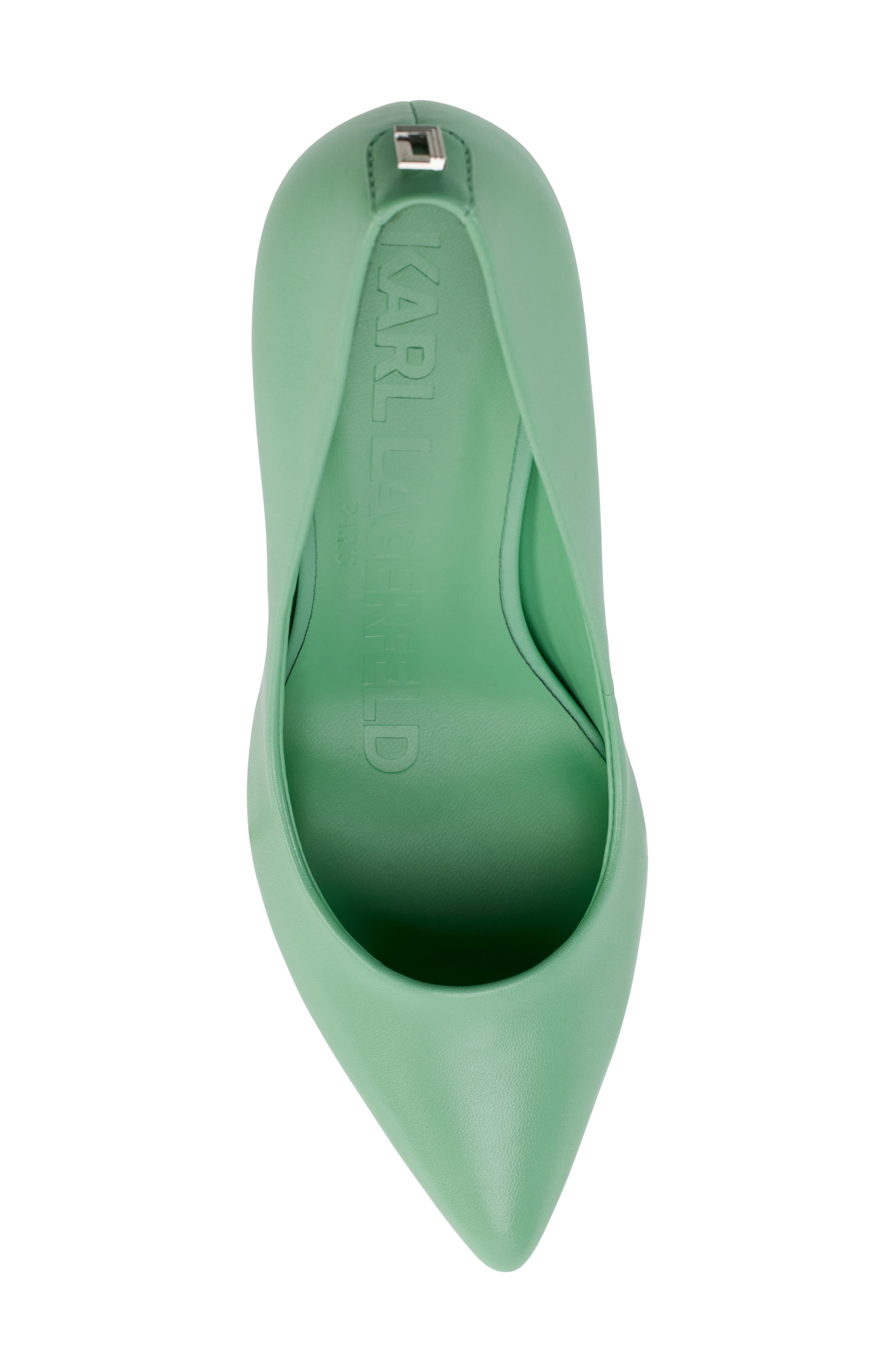 KARL LAGERFELD PARIS Royale Pointed Toe Pump, Alternate, color, Hemlock