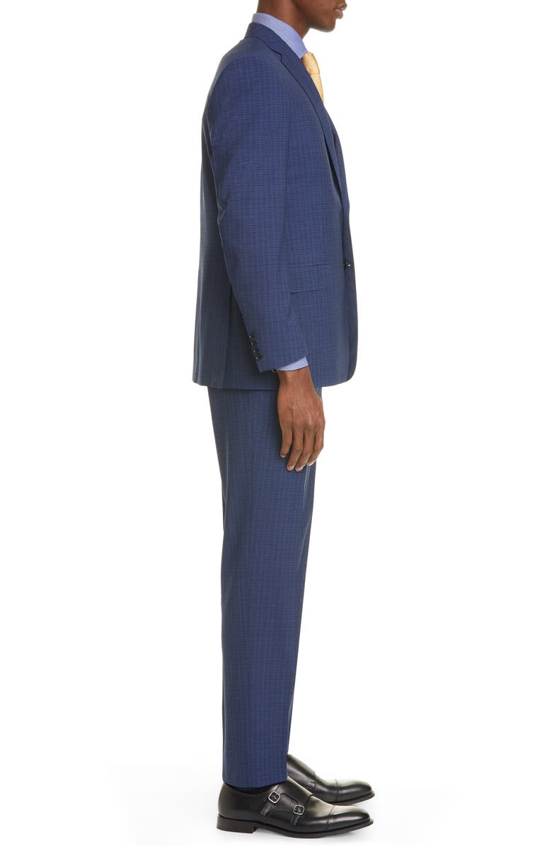Canali Siena Soft Classic Fit Check Wool Suit, Alternate, color, 