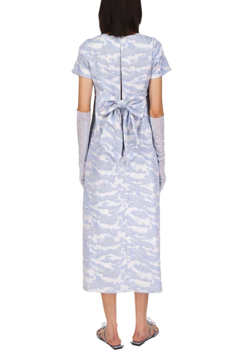 Sauvage Jacquard Dress, Alternate, color, Powder Blue Multi