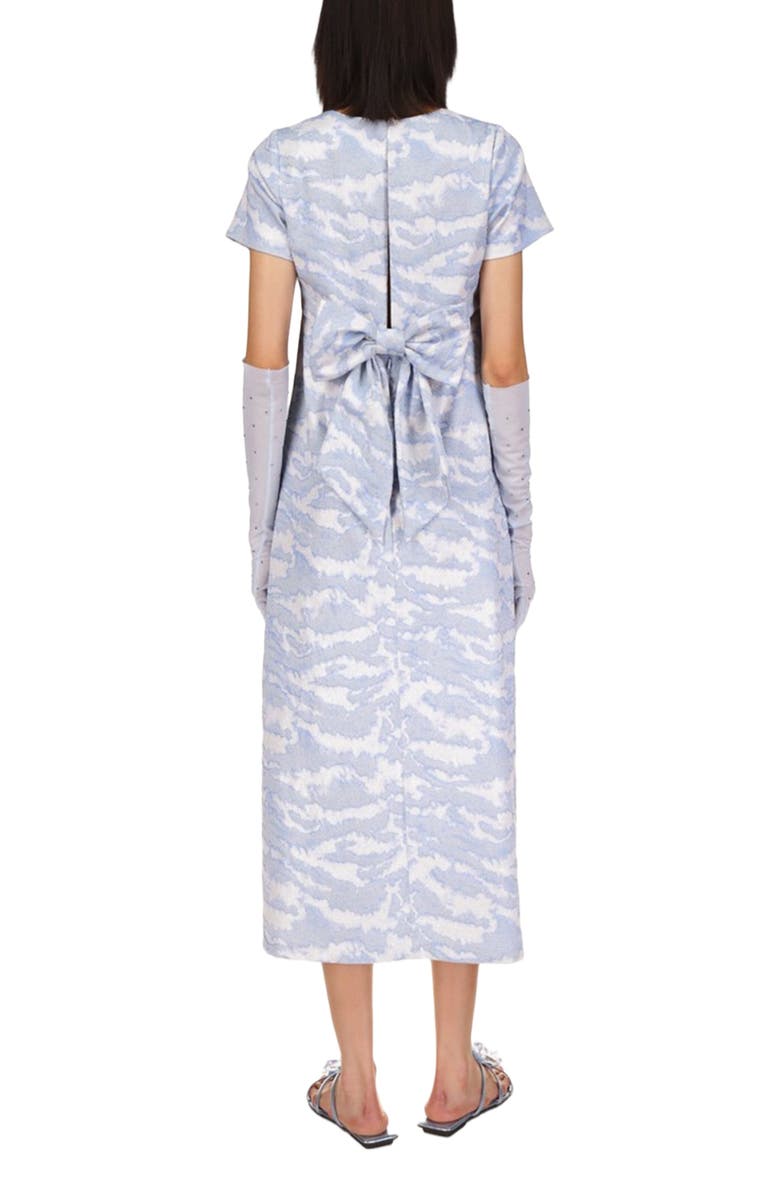 Anna Sui Sauvage Jacquard Dress, Alternate, color, Powder Blue Multi