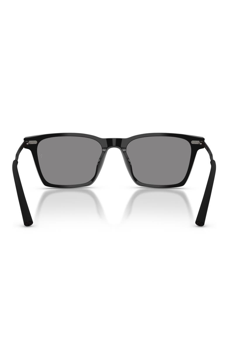 54mm Roger Federer R-19 Polarized Sunglasses, Alternate, color, BLACK / IRON WASH TO DARK
