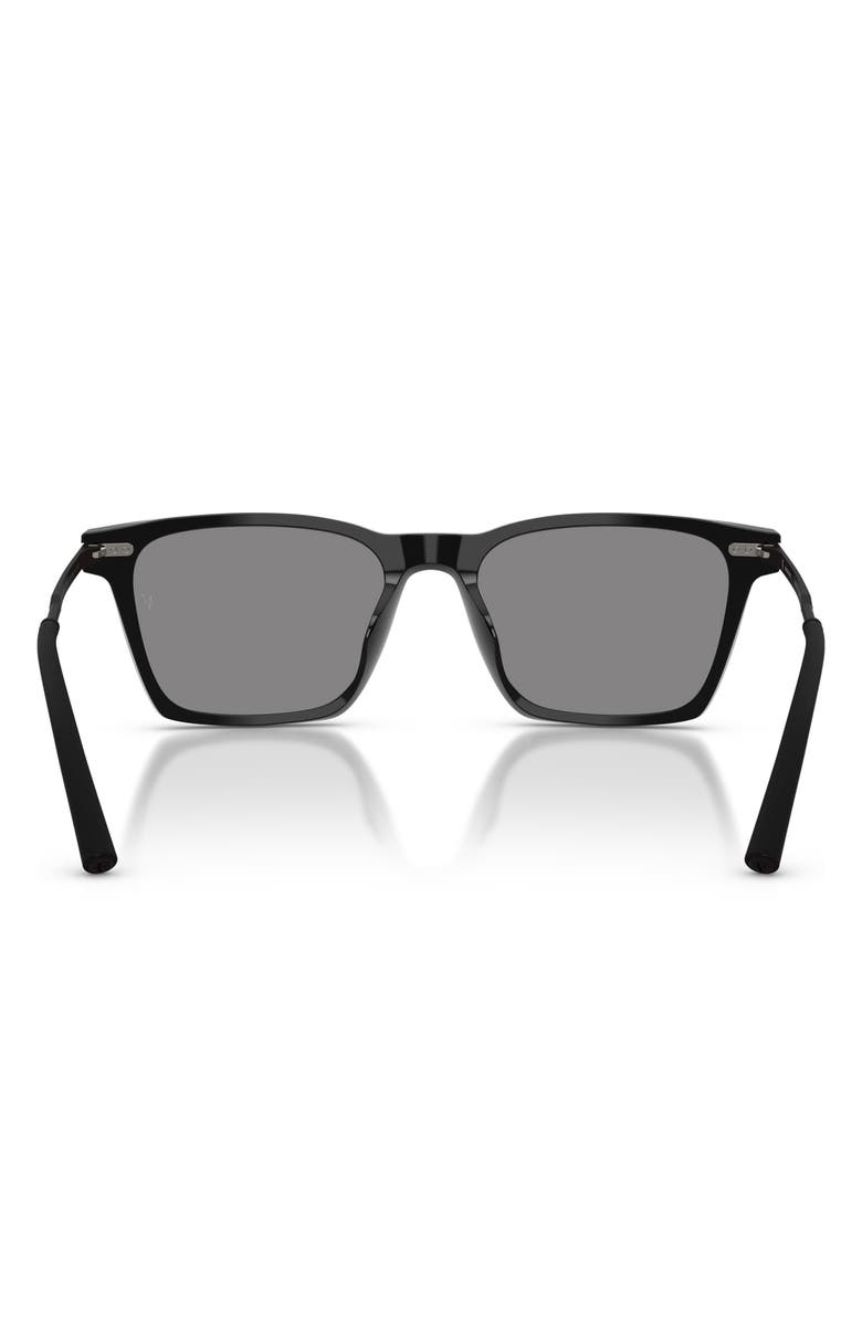 Oliver Peoples 54mm Roger Federer R-19 Polarized Sunglasses, Alternate, color, Black / Iron Wash To Dark