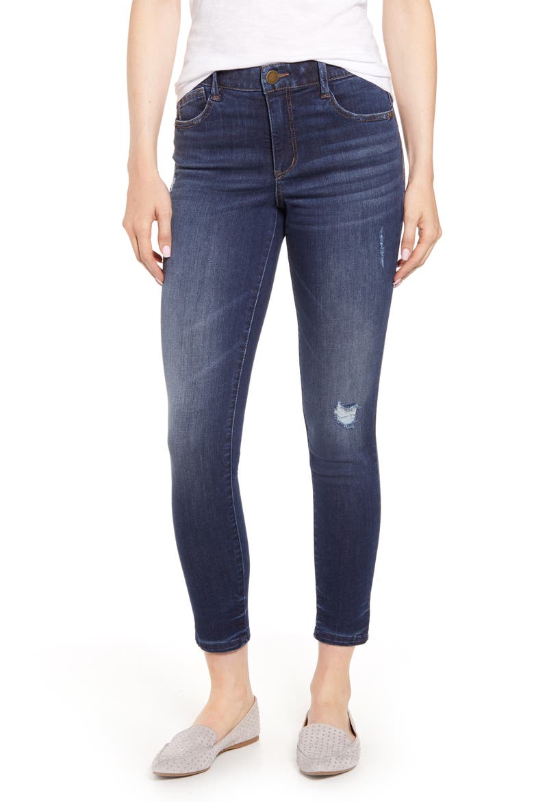 Ab-Solution Ankle Skinny Jeans (Nordstrom Exclusive), Main, color, BLUE