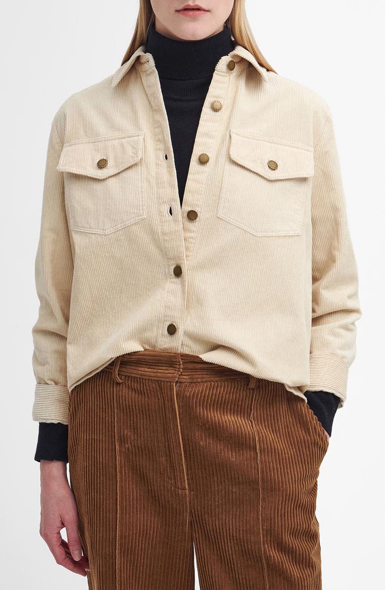 Barbour Anya Cotton Corduroy Button-Up Shirt, Main, color,