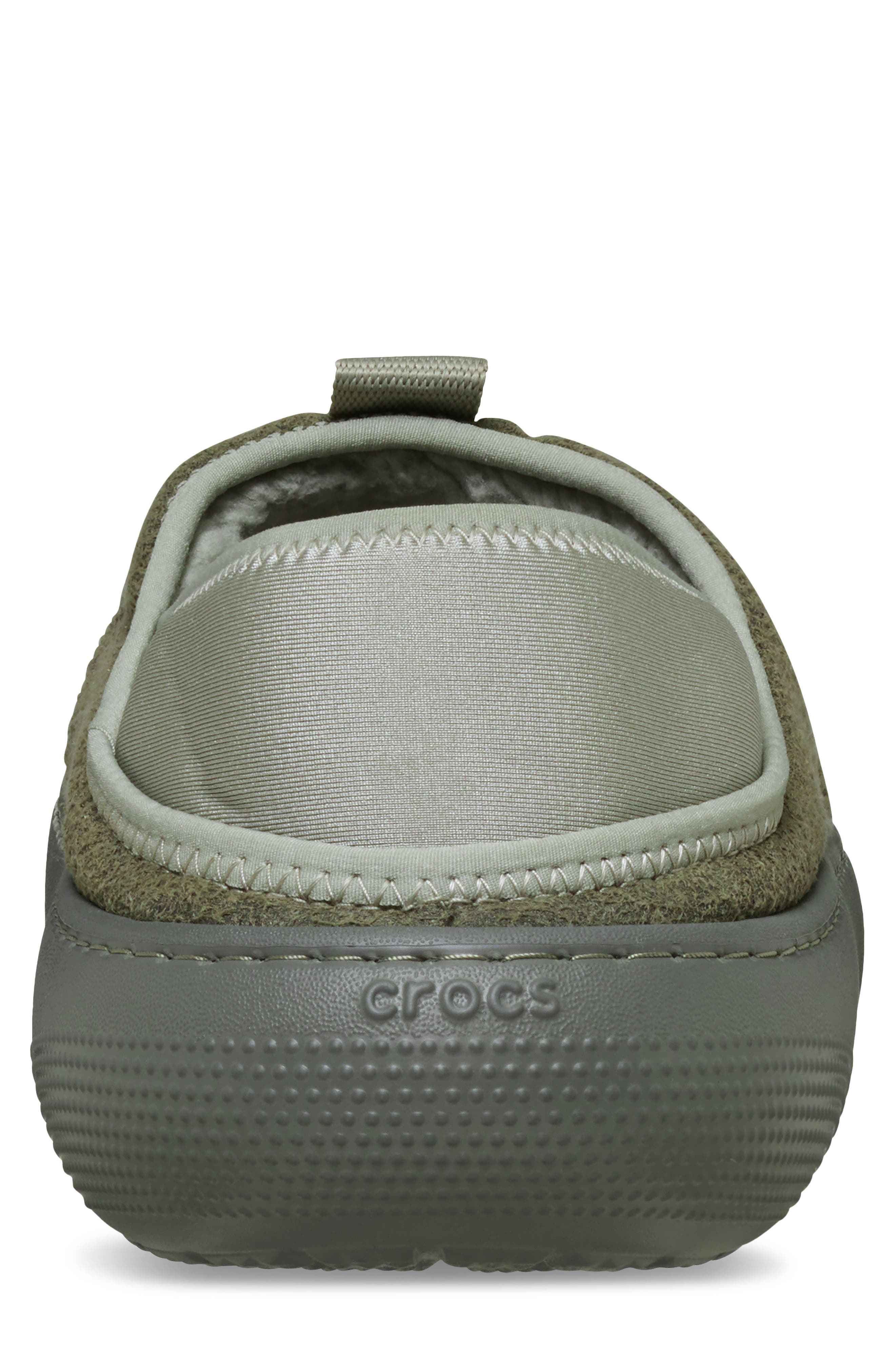 CROCS Classic Vegan Suede Quilted Slip On Shoe, Alternate, color, Galactic Grey