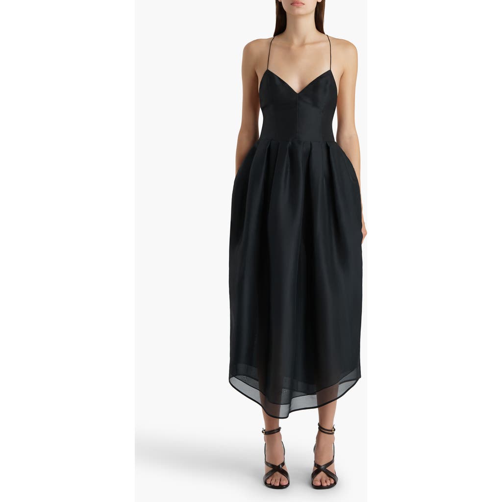 Khaite Colette Silk Organza Gown In Black
