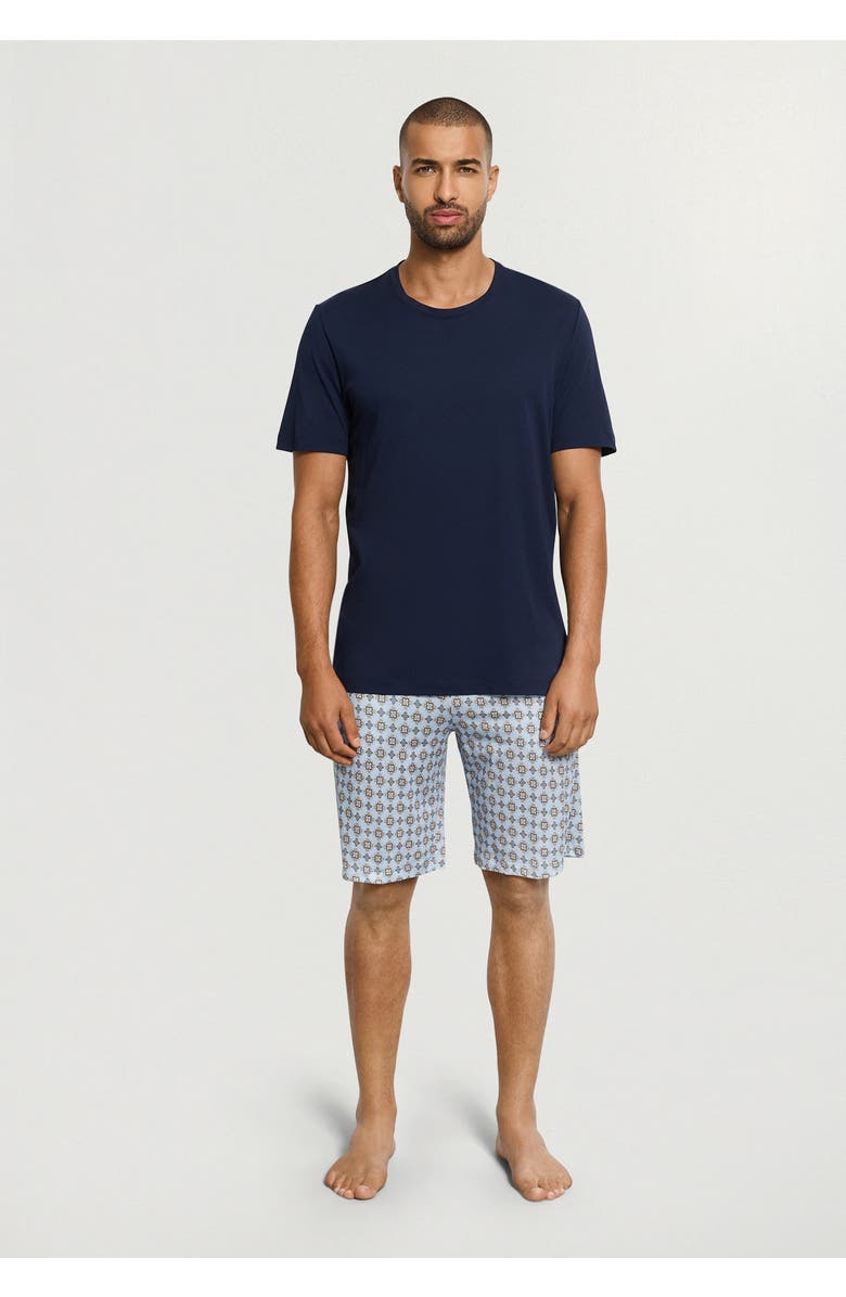 Hanro Night And Day Cotton and TENCEL Crew Neck Pajama Set, Alternate, color, Pumpkin Ornaments