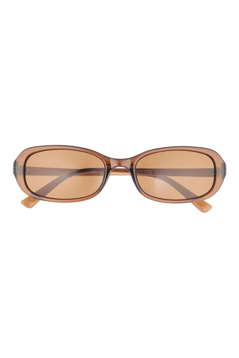 Rectangular Wrap Sunglasses, Main, color, BROWN